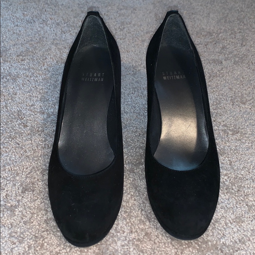Stuart Weizmann Black Suede Pumps